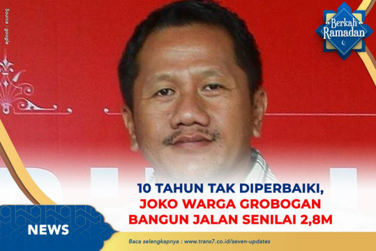 10 Tahun Tak Diperbaiki, Joko Warga Grobogan Bangun Jalan Senilai 2,8M