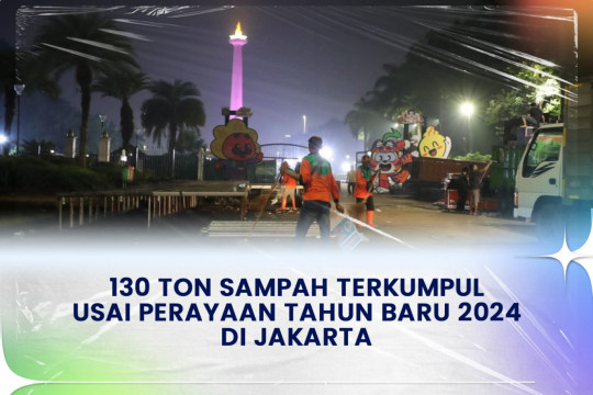 130 Ton Sampah Terkumpul Usai Perayaan Tahun Baru 2024 Di Jakarta