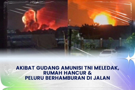 Akibat Gudang Amunisi TNI Meledak, Rumah Hancur & Peluru Berhamburan Di Jalan