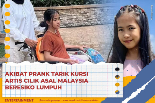 Akibat Prank Tarik Kursi, Artis Cilik Asal Malaysia Beresiko Lumpuh