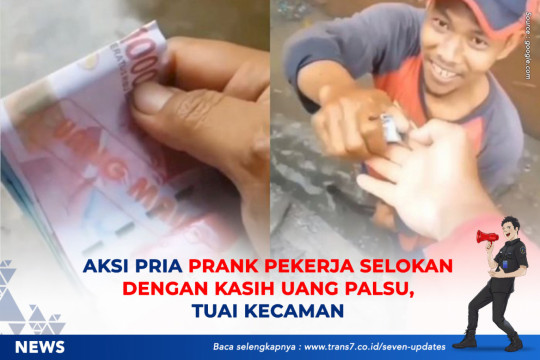 Aksi Pria Prank Pekerja Selokan Dengan Kasih Upah Uang Palsu, Tuai Kecaman