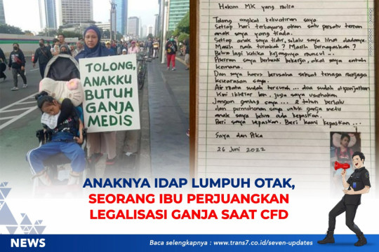 Anaknya Idap Lumpuh Otak, Seorang Ibu Perjuangkan Legalisasi Ganja Saat CFD
