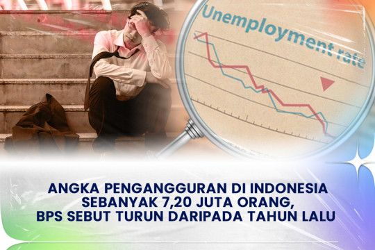 Angka Pengangguran Di Indonesia Sebanyak 7,20 Juta Orang, BPS Sebut Turun Daripada Tahun Lalu