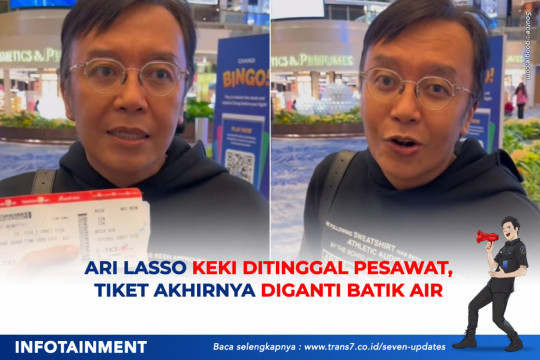 Ari Lasso Keki Ditinggal Pesawat, Tiket Akhirnya Diganti Batik Air