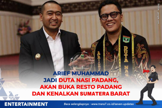Arief Muhammad Jadi Duta Nasi Padang, Akan Buka Resto Padang Dan Kenalkan Sumatera Barat.