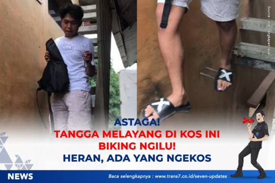 Astaga! Tangga Melayang Di Kos Ini Bikin Ngilu. Heran, Ada Yang Ngekos