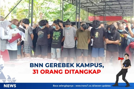 BNN Gerebek Kampus, 31 Orang Ditangkap