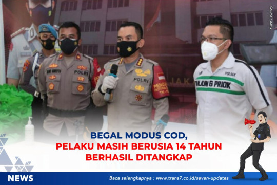 Begal Modus COD, Pelaku Masih Berusia 14 Tahun Berhasil Ditangkap