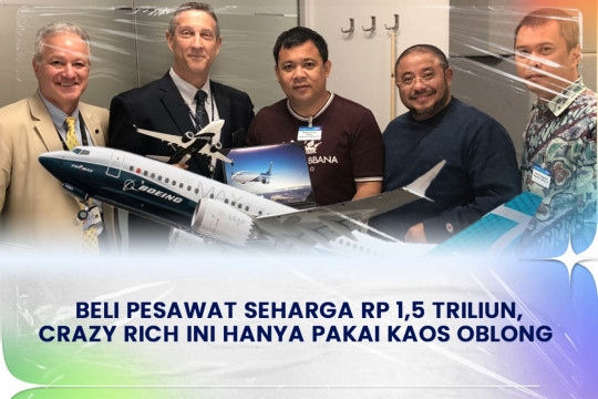 Beli Pesawat Seharga Rp 1,5 Triliun, Crazy Rich Ini Hanya Pakai Kaos Oblong