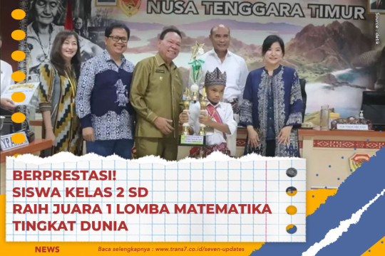 Berprestasi! Siswa Kelas 2 SD Raih Juara 1 Lomba Matematika Tingkat Dunia