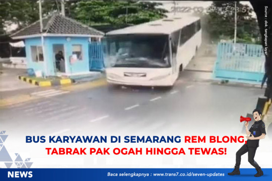 Bus Karyawan Di Semarang Rem Blong, Tabrak Pak Ogah Hingga Tewas