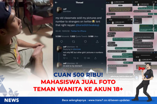 Cuan 500rb! Mahasiswa Jual Foto Teman Wanita Ke Akun 18+