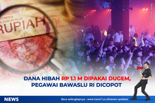 Dana Hibah Rp 1.1 M Dipakai Dugem, Pegawai Bawaslu RI Dicopot
