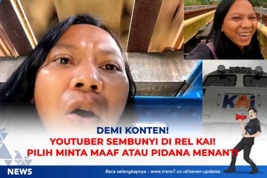 Demi Konten! YouTuber Sembunyi Di Rel KAI. Pilih Minta Maaf Atau Pidana Menanti