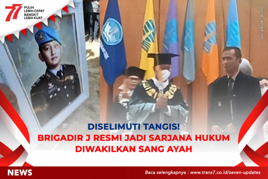 Diselimuti Tangis! Brigadir J Resmi Jadi Sarjana Hukum Diwakilkan Sang Ayah