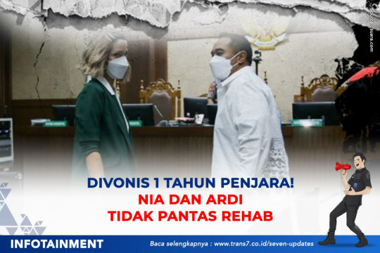 Divonis 1 Tahun Penjara, Nia Dan Ardi Tidak Pantas Rehab
