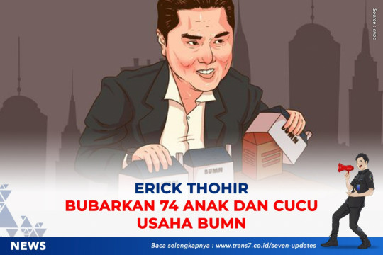 Erick Thohir Bubarkan 74 Anak Dan Cucu Usaha Bumn
