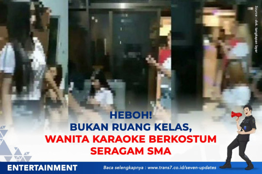 Heboh! Bukan Ruang Kelas, Wanita Karaoke Berkostum Seragam SMA