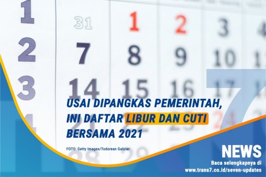 Ini Daftar Libur Dan Cuti Bersama 2021