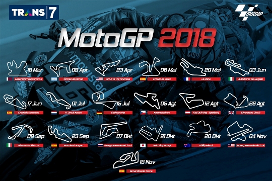 Jadwal MotoGP Musim 2018
