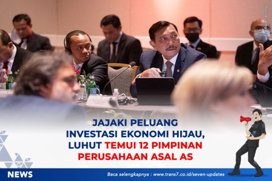 Jajaki Peluang Investasi Ekonomi Hijau, Luhut Temui 12 Pimpinan Perusahaan Asal AS