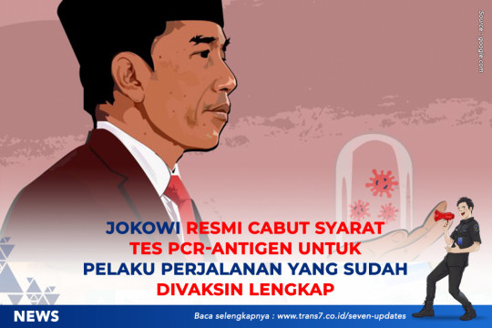 Jokowi Resmi Cabut Syarat Tes PCR-Antigen Untuk Pelaku Perjalanan Yang Sudah Divaksin Lengkap