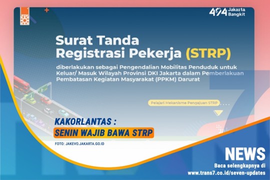 KAKORLANTAS: Senin Wajib Bawa STRP