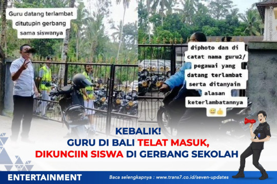Kebalik! Guru Di Bali Telat Masuk, Dikunciin Siswa Di Gerbang Sekolah