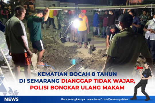 Kematian Bocah 8 Tahun Di Semarang Dianggap Tidak Wajar, Polisi Bongkar Ulang Makam