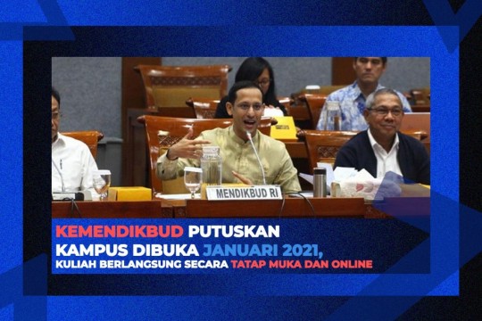 Kemendikbud Putuskan Kampus Dibuka Januari 2021, Kuliah Berlangsung Secara Tatap Muka Dan Online