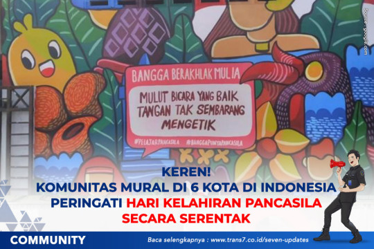 Keren! Komunitas Mural Di 6 Kota Di Indonesia Peringati Hari Kelahiran Pancasila Secara Serentak