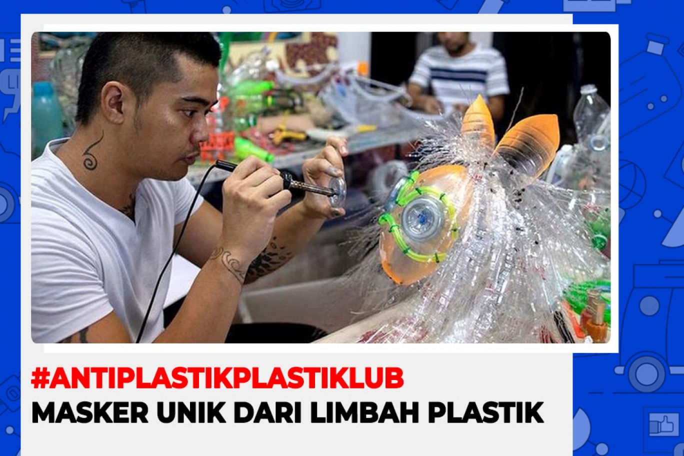 TRANS7 Kreasi  Masker Unik Dari  Limbah  Plastik 