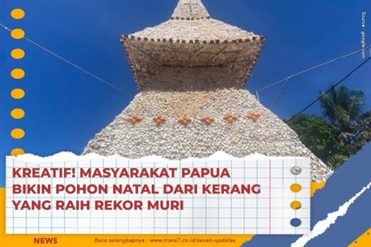 Kreatif! Masyarakat Papua Bikin Pohon Natal Dari Kerang Yang Raih Rekor Muri