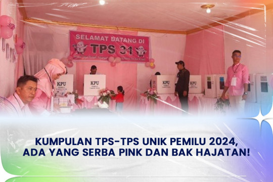 Kumpulan TPS-TPS Unik Pemilu 2024, Ada Yang Serba Pink Dan Bak Hajatan!