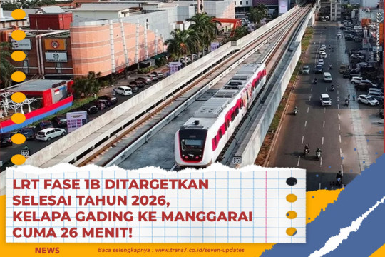 LRT Fase 1B Ditargetkan Selesai Tahun 2026, Kelapa Gading Ke Manggarai Cuma 26 Menit!