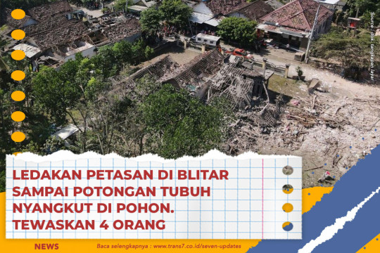 Ledakan Petasan Di Blitar Sampai Potongan Tubuh Nyangkut Di Pohon. Tewaskan 4 Orang