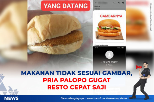 Makanan Tidak Sesuai Gambar, Pria Palopo Gugat Resto Cepat Saji