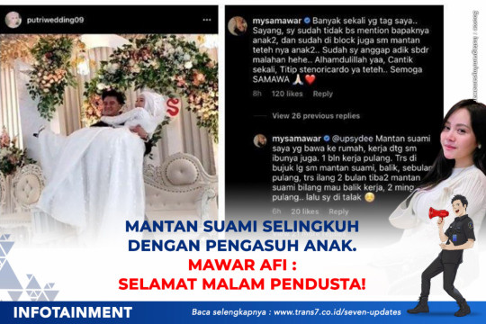 Mantan Suami Selingkuh Dengan Pengasuh Anak. Mawar AFI: Selamat Malam Pendusta!