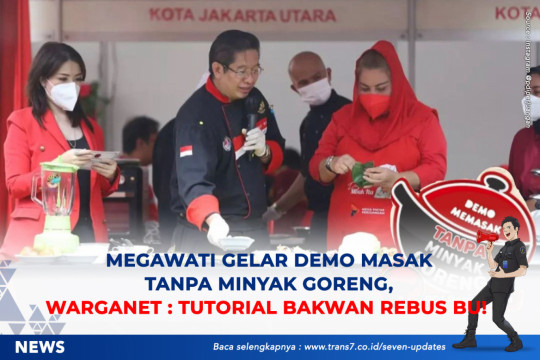 Megawati Gelar Demo Masak Tanpa Minyak Goreng, Warganet : Tutorial Bakwan Rebus Bu