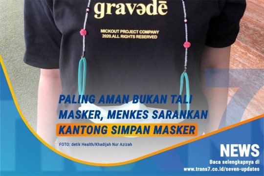 Menkes Sarankan Kantung Simpan Masker Dibanding Tali Masker