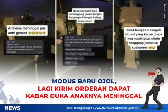 Modus Baru Ojol, Lagi Kirim Orderan Dapat Kabar Duka Anaknya Meninggal