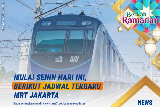 Mulai Senin Hari Ini,  Berikut Jadwal Terbaru MRT Jakarta