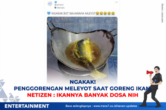 Ngakak! Penggorengan Meleyot Saat Goreng Ikan, Netizen: Ikannya Banyak Dosa Nih