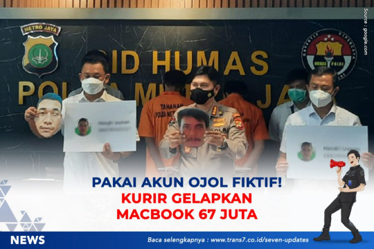 Pakai Akun Ojol Fiktif, Kurir Menggelapkan Macbook Rp 67 Juta