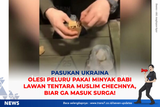Pasukan Ukraina Olesi Peluru Pakai Minyak Babi Lawan Tentara Muslim Chechnya, Biar Ga Masuk Surga!