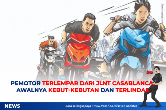 Pemotor Terlempar Dari JLNT Casablanca, Awalnya Kebut-kebutan Dan Terlindas