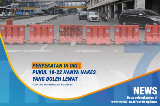 Penyekatan Di DKI : Pukul 10-22 Hanya Nakes Yang Boleh Lewat!