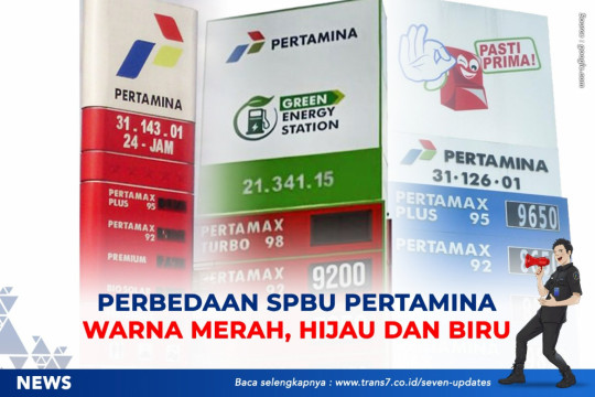Perbedaan SPBU Pertamina Warna Merah, Hijau Dan Biru
