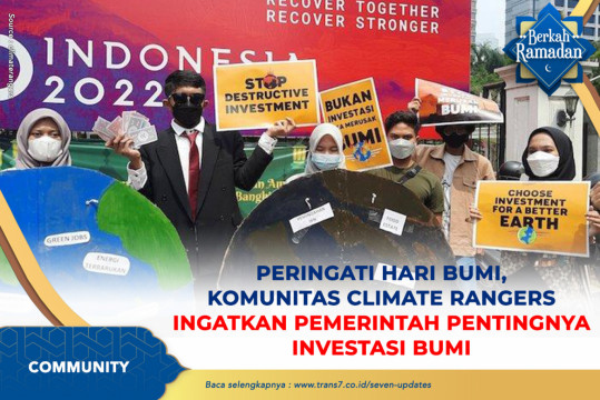 Peringati Hari Bumi, Komunitas Climate Rangers Ingatkan Pemerintah Pentingnya Investasi Bumi