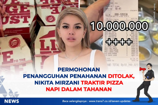 Permohonan Penangguhan Penahanan Ditolak, Nikita Mirzani Traktir Pizza Napi Dalam Tahanan